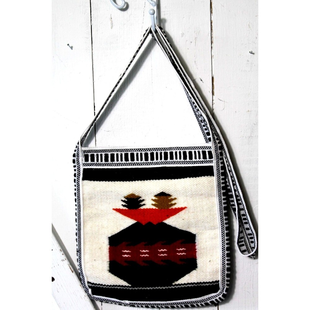 Ecuador Woven Andean Folk Art Tapestry Crossbody “Shigra Bag” Purse/Handbag 9” - Picture 9 of 9